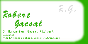 robert gacsal business card